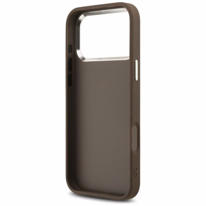 Guess Чехол для iPhone 17 Pro Max GUHCP17XP4G4SMCW (4G PU Leather Case with Big 4G and Classic Logo and Silver Metal Camera Frame) коричневый