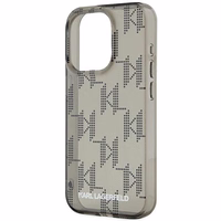 Karl Lagerfeld IML Mono KL Pattern & Cord dėklas telefonui iPhone 15 Pro Max - juodas