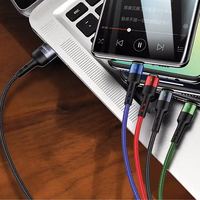 USAMS pintas laidas U26 4w1 1.2m 2A Fast Charge (2xlightning/microUSB/USB-C) SJ317USB01 (US-SJ317)