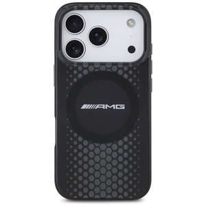 AMG Dvigubo sluoksnio permatomas grafikos magnetinis dėklas telefonui iPhone 17 Pro - juodas