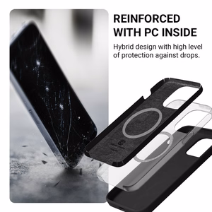 Crong Color Cover Magnetic dėklas, skirtas iPhone 14 Pro Max, suderinamas su MagSafe, juodas