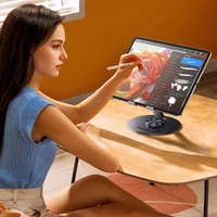 "Wozinsky" WRS-DSY84SS 360° kampu besisukantis aliumininis planšetinio kompiuterio stovas - pilkas