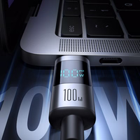 Joyroom S-A16 Pro Prism serijos 100W USB-C - USB-C kabelis su skaitmenine indikacija 1,2 m - juodas