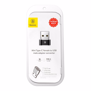 Adapteris Baseus Type-C to USB-A juodas CAAOTG-01