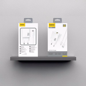 Dudao A27STEU 25W GaN USB-A Wall Įkroviklis with USB-A - USB-C Laidas - Baltas
