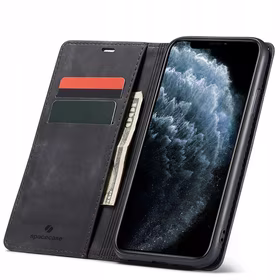 Spacecase piniginės dėklas iPhone 11 Pro juodas