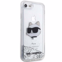 Karl Lagerfeld KLHCI8LNHCCS iPhone 7/8/SE 2020/2022 sidabrinis/sidabrinis kietas dėklas Blizgantis Choupette Galva