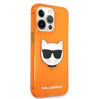 KARL LAGERFELD KLHCP13LCHTRO IPHONE 13 PRO / 13 6.1 "oranžinis / oranžinis dėklas GLITTER CHOUPETTE FLUO