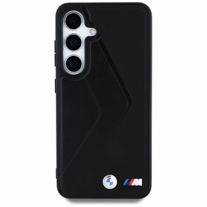 BMW odinis MagSafe dėklas su plačiomis juostomis, skirtas Samsung Galaxy S25 – juodas