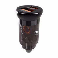 Įkroviklis automobilinis Wozinsky (WCGWCW) (1xUSB 1xUSB-C) 65W juodas