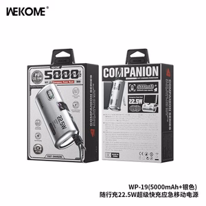 Išorinė baterija WK Design „WP-19“ sidabrinė 5000mAh (22.5W)