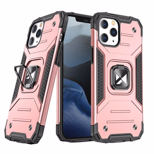 Wozinsky Ring Armor Case stovas tvirtas atsparus dėklas iPhone 13 rožinis auksas