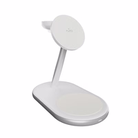 Puro Mag Station Qi2 3-in-1 belaidis įkroviklis, suderinamas su MagSafe - baltas