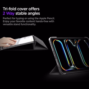 "Spigen Liquid Air Folio" dėklas, skirtas "iPad Pro 11" (2024) "iPad Pro 11" (2025) - Juodas