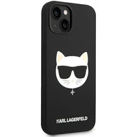 Karl Lagerfeld KLHMP14MSLCHBK iPhone 14 Plus 6.7 "kietas dėklas juodas / juodas Silikoninis Choupette Galva Magsafe