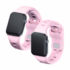 42/44/45/46/49 mm Powder Pink (big) - 3mk Silicone Watch Strap for Apple