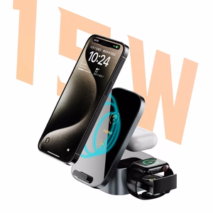 Dudao A11Pro+ 15W 3in1 indukcinis įkroviklis telefonui / išmaniajam laikrodžiui / ausinėms - juodas