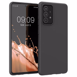 Silicone Case мягкий гибкий резиновый чехол для Samsung Galaxy A22 4G чёрный