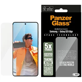 PanzerGlass Itin plonas keraminis stiklas Samsung Galaxy S25 Edge - skaidrus