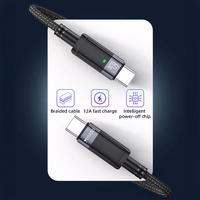 Yesido Kabelis CA160 pintas - Type C į Type C - PD 60W 1,2 metro juodas