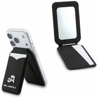 Karl Lagerfeld Stand Mirror MagSafe piniginė su veidrodėliu juodas