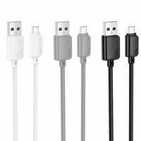 Kabelis USB A į Micro USB Hoco 2,4A 1 m X113 juodas