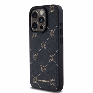Karl Lagerfeld Magnetinis Karl Head iPhone 15 Pro dėklas - juodas