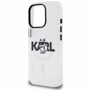 Karl Lagerfeld IML Choupette Sketch Logo MagSafe Dėklas iPhone 16 Pro Max - skaidrus