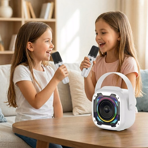 Blavec nešiojamas Bluetooth garsiakalbis WS-08 Karaoke Idol – 8W su 2 mikrofonais (WS08-2MW) baltas