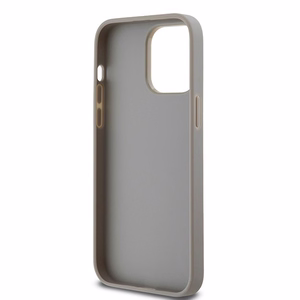 DKNY Odinis mono juosta ir metalinis logotipas dėklas telefonui iPhone 14 Pro Max - smėlio