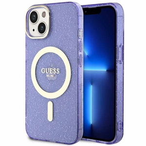Guess GUHMP14MHCMCGU iPhone 14 Plus 6.7" violetinis auksinis dėklas MagSafe
