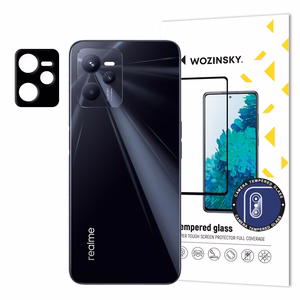 Wozinsky pilnas kameros stiklas 9H grūdintas kameros stiklas Realme C35 telefonui