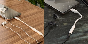 Adapteris HOCO USB Type-C (M) - ausinių jungtis 3.5mm (F)
