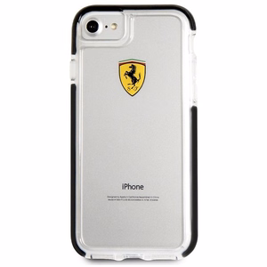 Ferrari жёсткий чехол FEGLHCP7BK iPhone 7/8 SE 2020 / SE 2022 Shockproof прозрачный чёрный