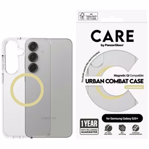 CARE by PanzerGlass Flagship Urban Combat Chardonnay QI dėklas Samsung Galaxy S25+ - skaidrus