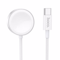 Belaidis įkroviklis Hoco 2,5W USB C suderinamas su Apple Watch ir Samsung Watch CW59 baltas