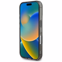 Karl Lagerfeld IML Rhinestones Karl Head dėklas telefonui iPhone 16 Pro juodas