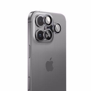 Benks grūdintas stiklas Glass Warrior objektyvo apsauga kamerai, skirtas iPhone 16 Pro/16 Pro Max (3 objektyvai), sidabrinė