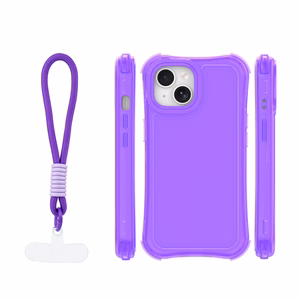 Safepop dėklas su dirželiu skirtas iPhone 15 6,1" violetinis