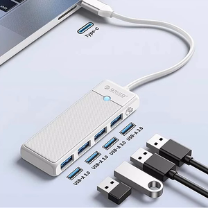 Orico PAPW4A-C3 USB Hub 4-port 4x USB-A 3.0 1 m - white