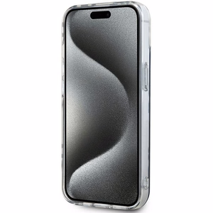 DKNY IML languotas mono raštas dėklas telefonui iPhone 15 Plus / 14 Plus - juodas