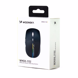"Wozinsky WMGK-1134" ergonominė belaidė pelė - juoda