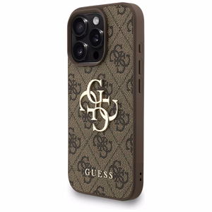 Guess 4G Strap 4G Classic Logo dėklas telefonui iPhone 16 Pro - ruda