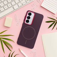 FRAME MAG COVER Dėklas telefonui suderinamas su Magnetiniu Samsung S25 PLUS violetinė