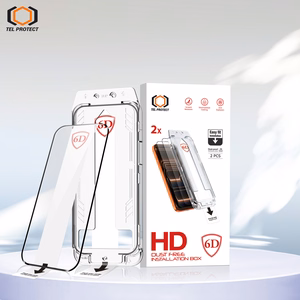 Tel Protect Dust-Free Easy Fit Full Glue 6D grūdintas stiklas skirtas Samsung Galaxy S26 Ultra juodas (su piršto atspaudo atrakinimu) - 2 vnt.