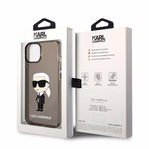Karl Lagerfeld Ikonik Karl dėklas telefonui iPhone 14 Plus - juodas