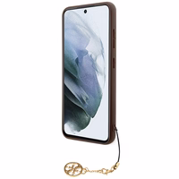 Guess 4G Charms Collection dėklas telefonui Samsung Galaxy A35 - rudas