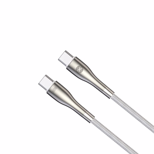 "Forever Sleek" kabelis USB-C - USB-C 1,0 m 60W baltas