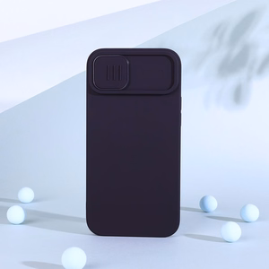 Nillkin CamShield Silky Silikoninis dėklas iPhone 14 Plus dėklas su kameros apsauga violetinis