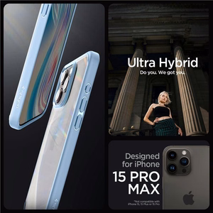 Spigen Ultra Hybrid чехол для iPhone 15 Pro Max - светло-синий